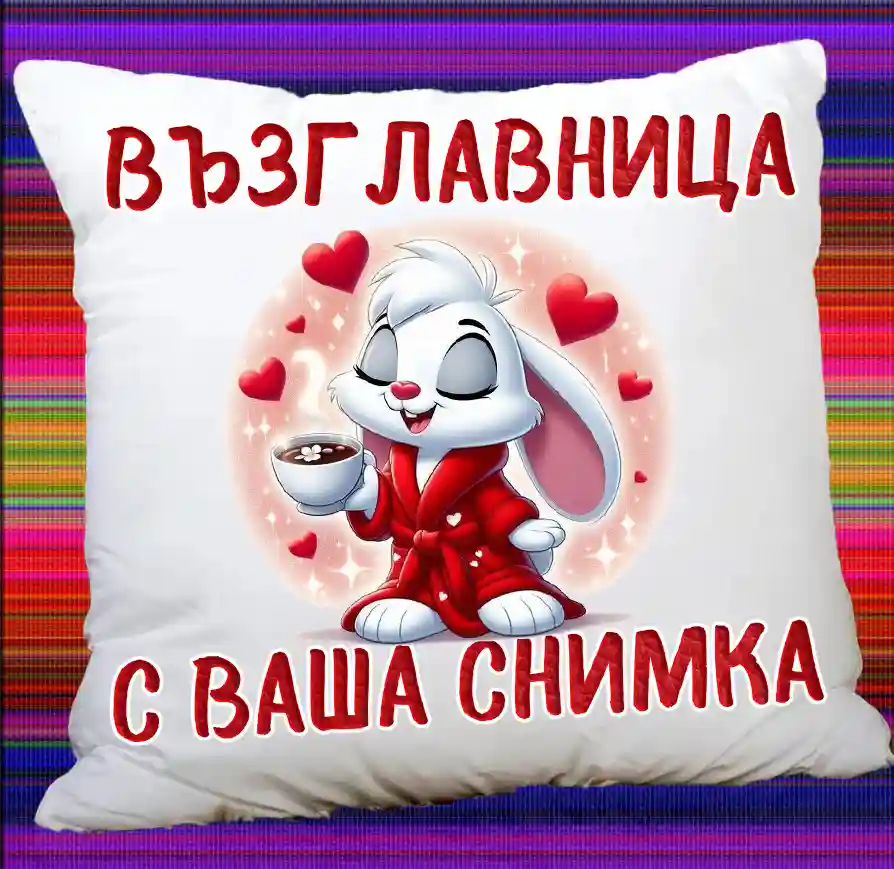 Персонализирана възглавница със снимка и надпис